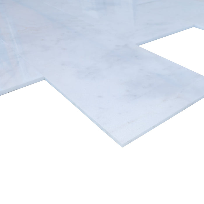 Mugla White Marble Tiles Polished Floor and Wall Tile - Belair Collection