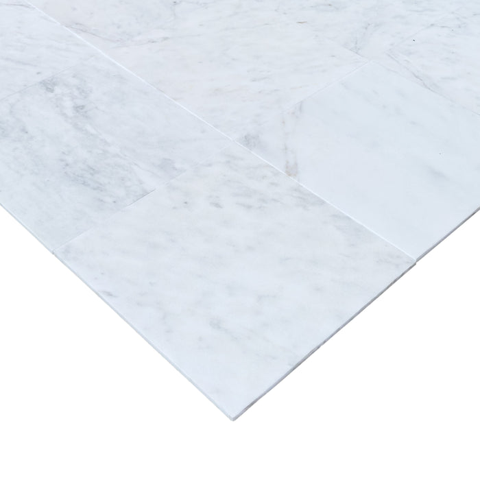 Mugla White Marble Tiles Polished Floor and Wall Tile - Belair Collection