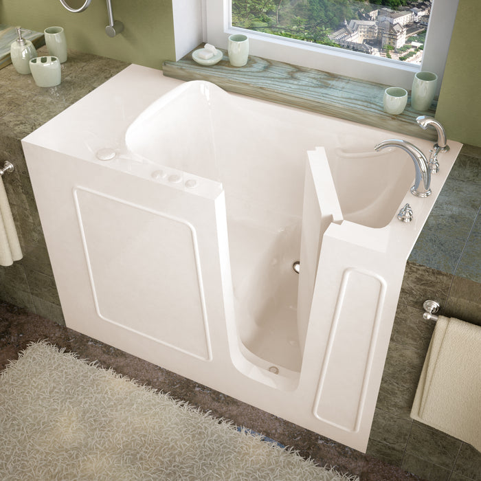 MediTub Walk-In 26 x 53 Right Drain Biscuit Soaking Walk-In Bathtub