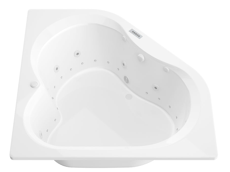 Atlantis Whirlpools Cascade  Deluxe Series 61.5 x 83.5in. Air and Whirlpool Jetted Bathtub in White