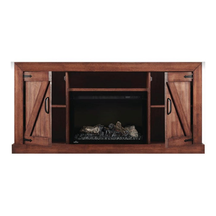 Napoleon Lambert TV Stand with Electric Fireplace for 72-Inch TV's - Rustic Wood (NEFP27-0519RW)