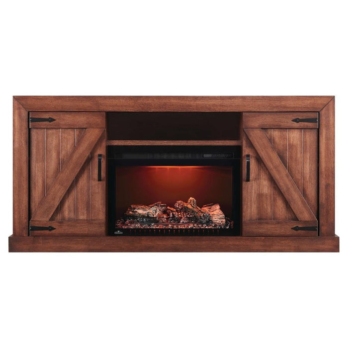 Napoleon Lambert TV Stand with Electric Fireplace for 72-Inch TV's - Rustic Wood (NEFP27-0519RW)