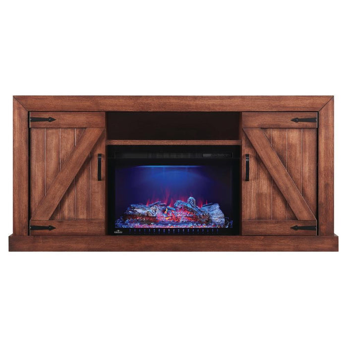 Napoleon Lambert TV Stand with Electric Fireplace for 72-Inch TV's - Rustic Wood (NEFP27-0519RW)