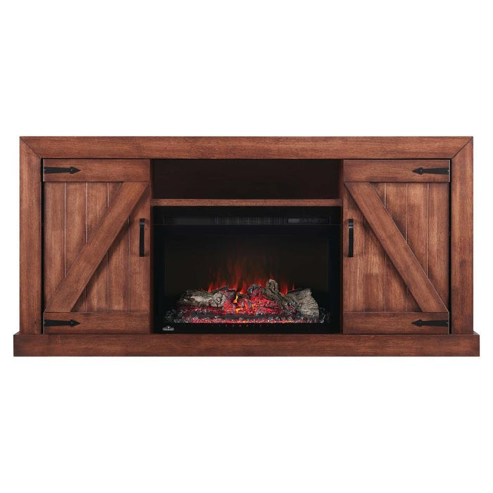 Napoleon Lambert TV Stand with Electric Fireplace for 72-Inch TV's - Rustic Wood (NEFP27-0519RW)