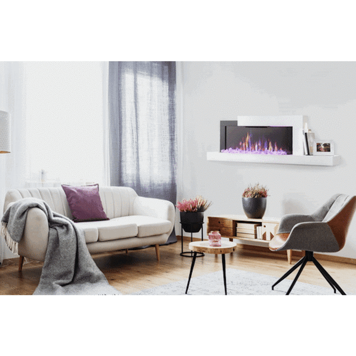 Napoleon Stylus 59-Inch Wall Mounted Electric Fireplace with USB Charging Port