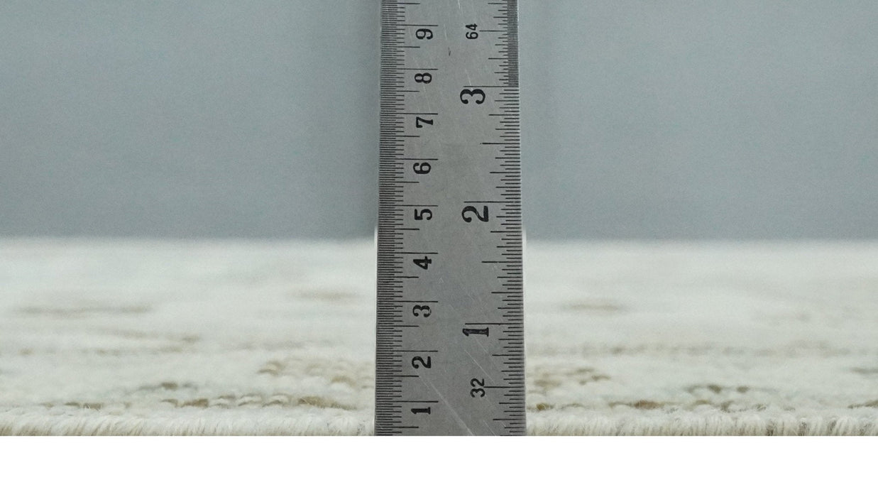 Neutral Ivory, Brown and Gray Hand knotted Traditional Multi Size wool Area Rug