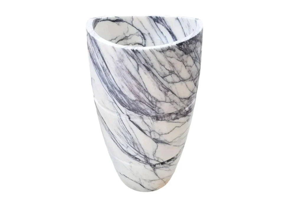 New York Marble Designer Pedestal Stand-Alone Sink (W)22" (L)22" (H)34"