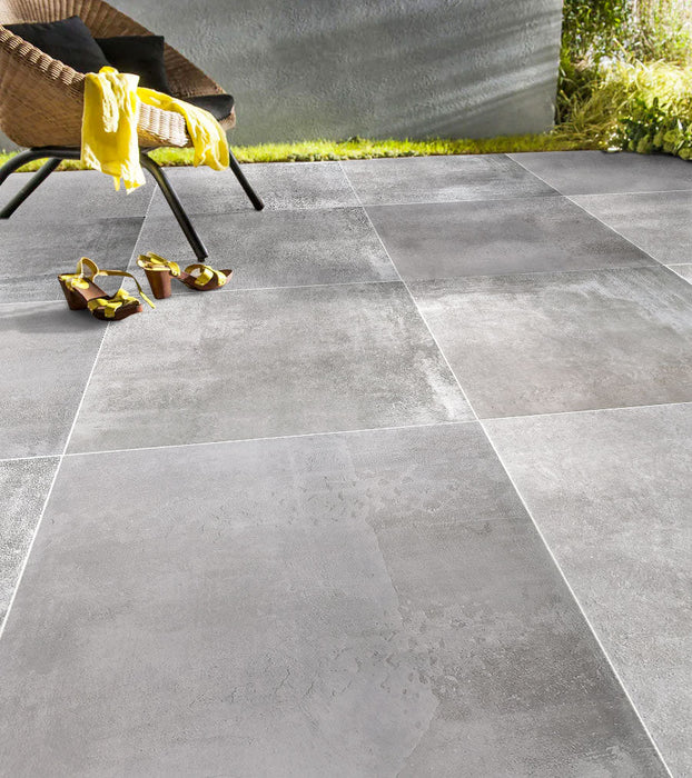 Nexos Gray Outdoor Color-body Porcelain Pavers 3/4"(2cm) thick - Belair Collection