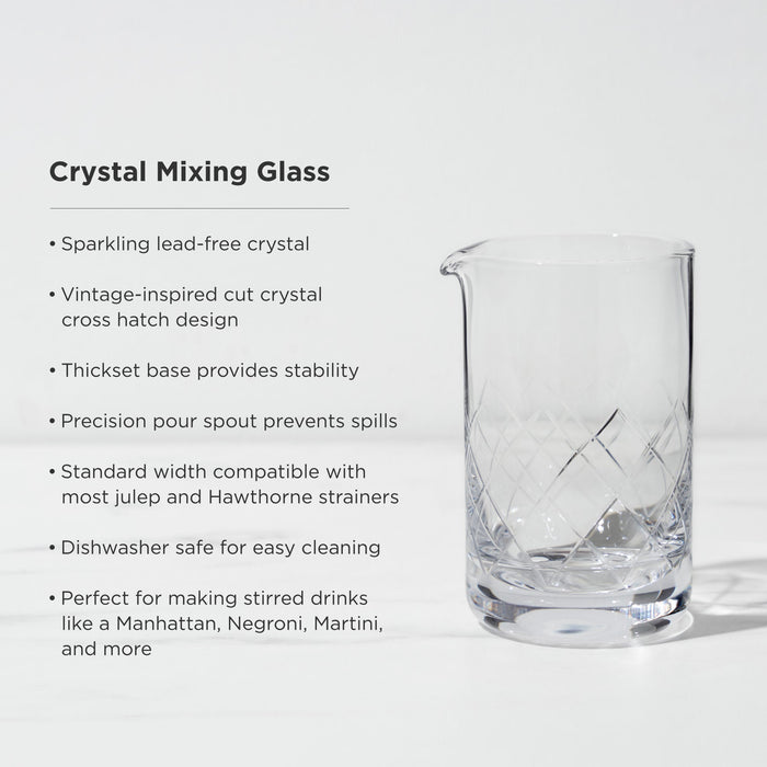 Professional Crystal Mixing Glass