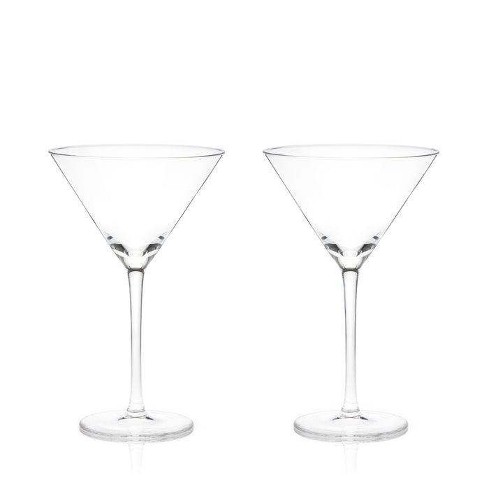 Raye Stemmed Crystal Martini Glasses Set of 2