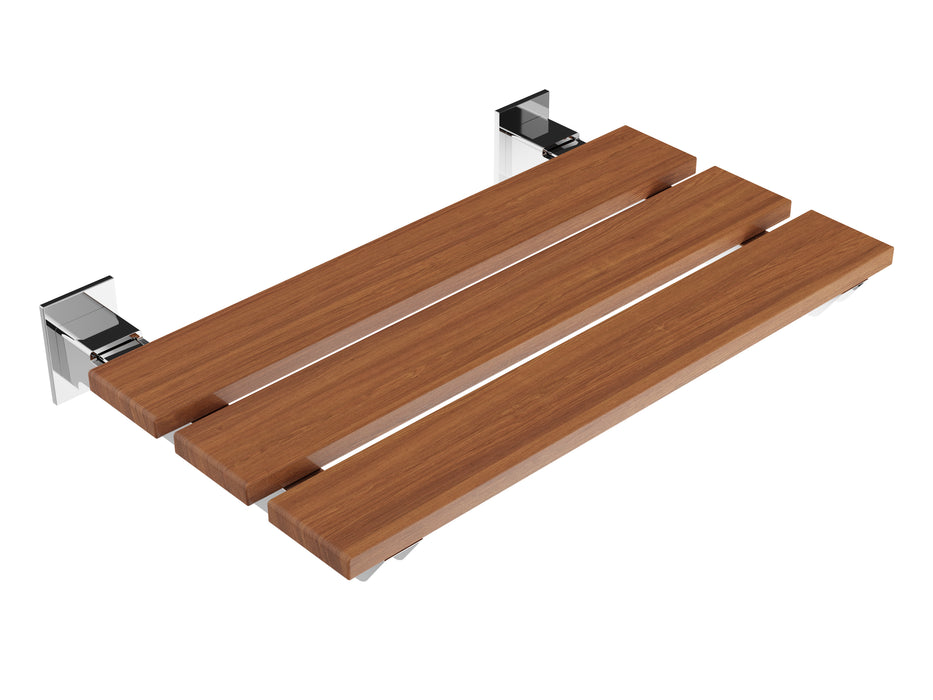 Bohemian 18.7 in. Teak Wall Mounted Folding Shower Seat