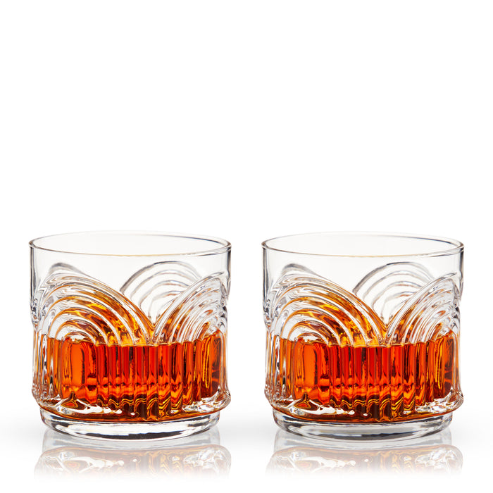 Beau Crystal Lowball Tumblers, Set of 2