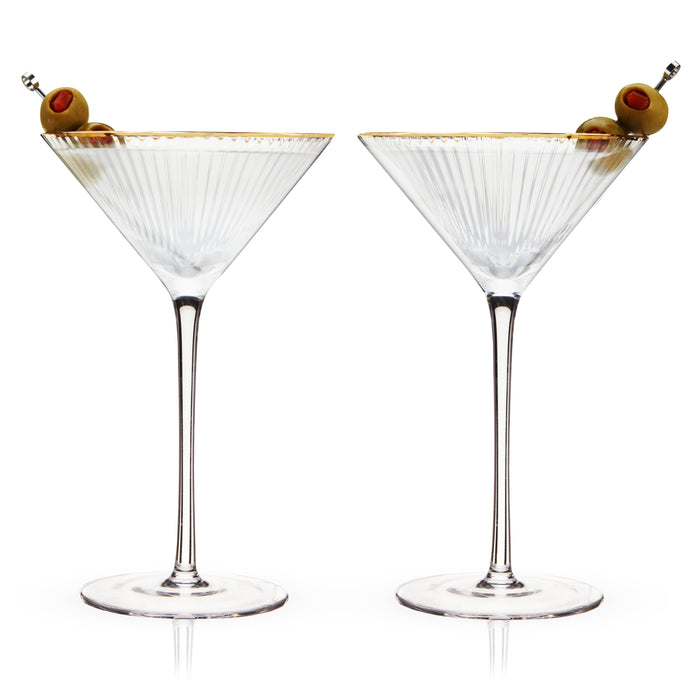 Meridian Crystal Martini Glasses Set of 2