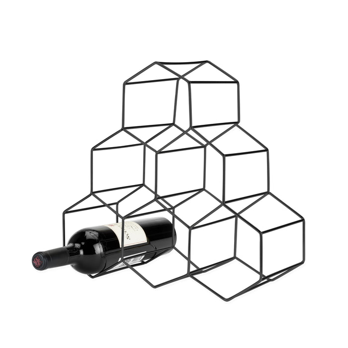 Geo Countertop Wine Rack in Gunmetal