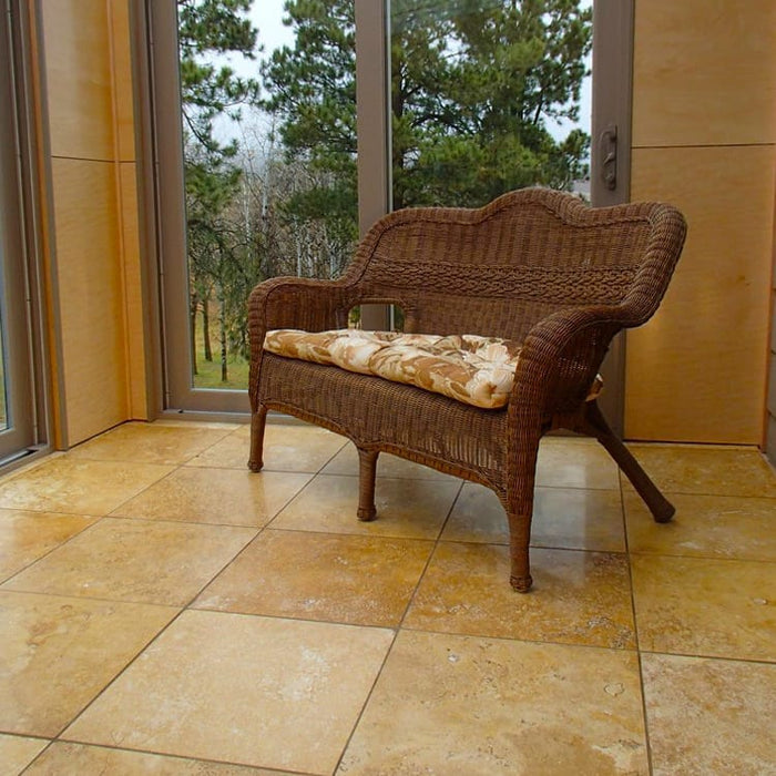 Oasis Gold Travertine Honed and Filled Floor and Wall Tile - Livfloors Collection