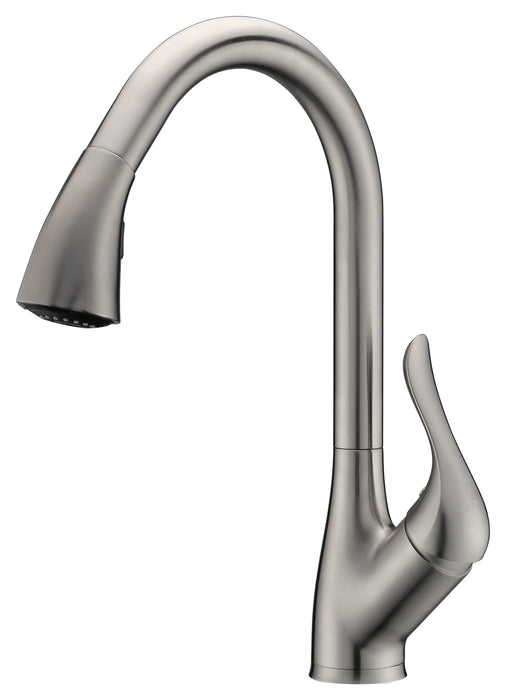 Accent Series Single-Handle Pull-Down Sprayer Kitchen Faucet in Brushed Nickel