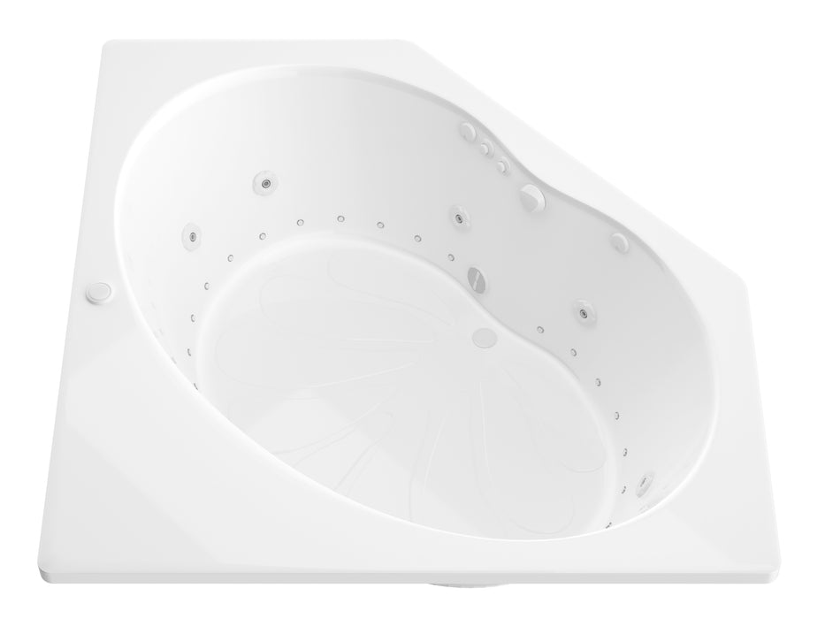 Atlantis Whirlpools Eclipse 60 x 60 Corner Air & Whirlpool Jetted Bathtub