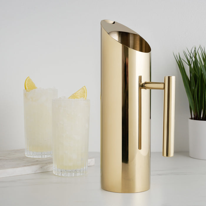 Modern Stainless Steel Pitcher in Gold