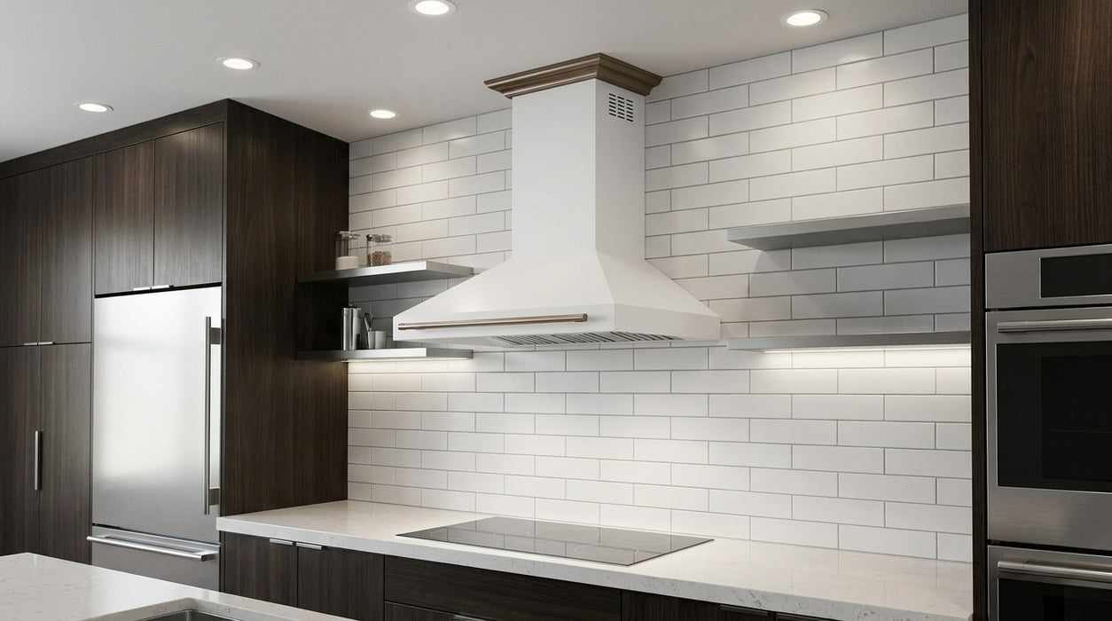 Forno Aria 48 Inch Wall-Mounted Range Hood in White
