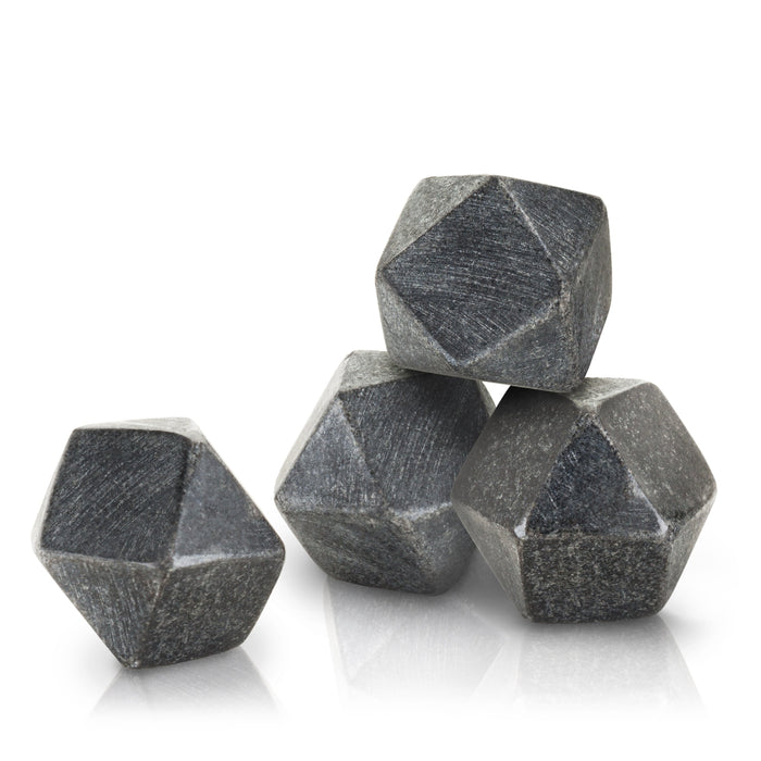 Glacier Rocks Basalt Hexagon Stone Set of 4