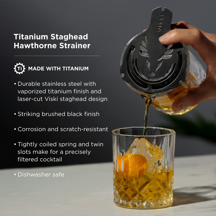 Professional Titanium Staghead Strainer