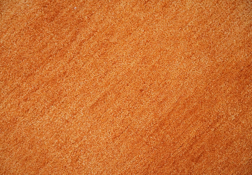 Orange Rust Solid Woolen Hand Tufted 8x10 contemporary area Rug