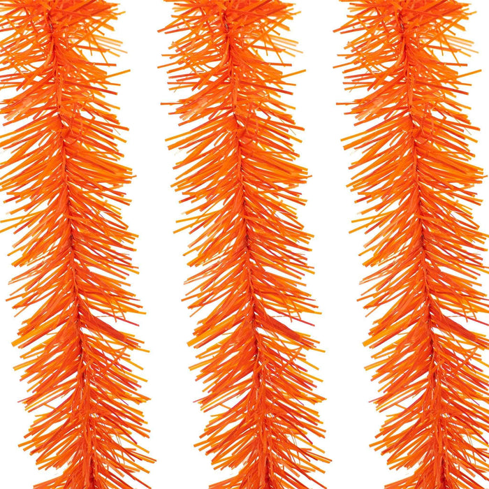 Matte Orange Tinsel Garland