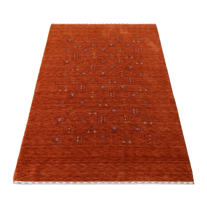 Orange Tribal Center Medallion Hand Loomed Wool Area Rug