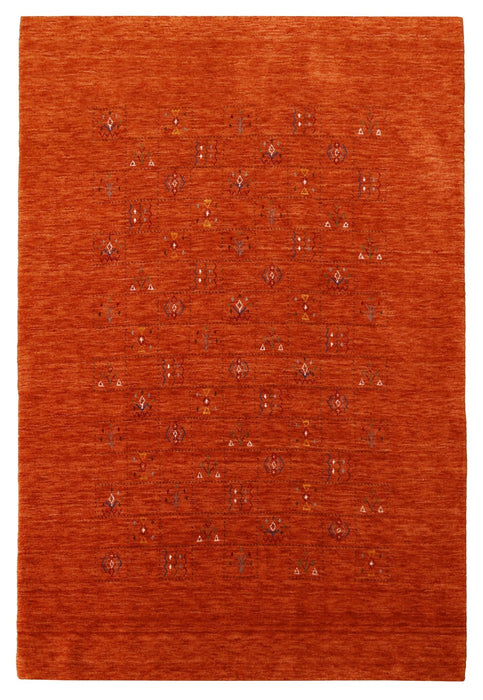 Orange Tribal Center Medallion Hand Loomed Wool Area Rug