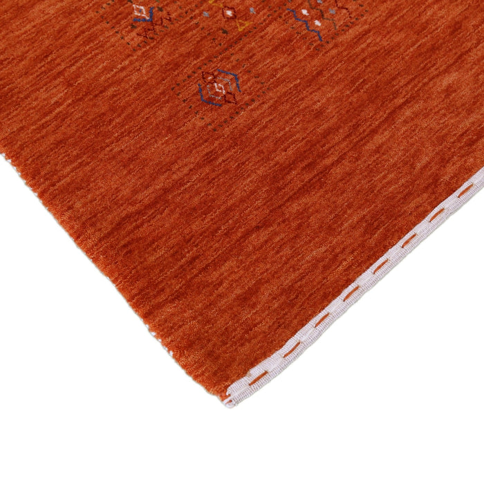 Orange Tribal Center Medallion Hand Loomed Wool Area Rug