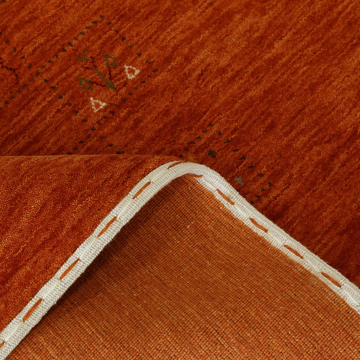 Orange Tribal Center Medallion Hand Loomed Wool Area Rug