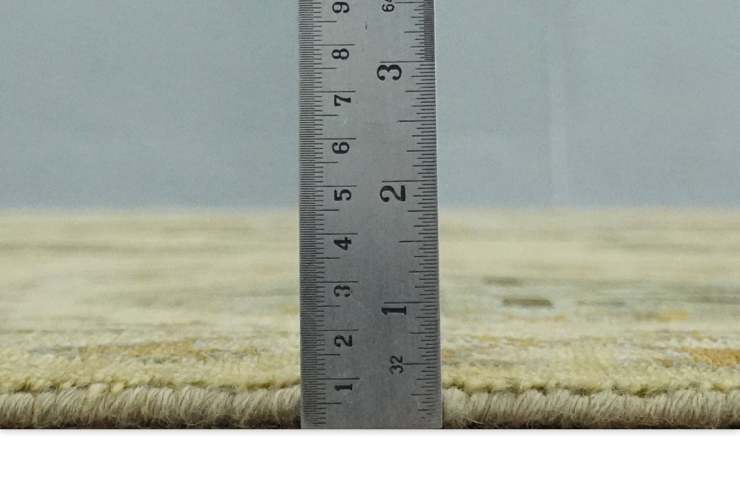 Oriental Floral Hand knotted Olive and Green 8x10 and 8.7x11.8 wool Area Rug