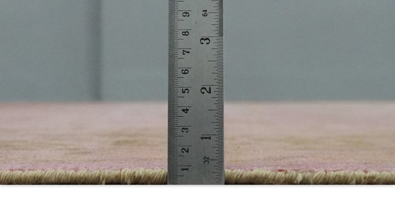 Overdyed 8x11 Hand Knotted Pink and Brown Traditional Oushak Wool Rug