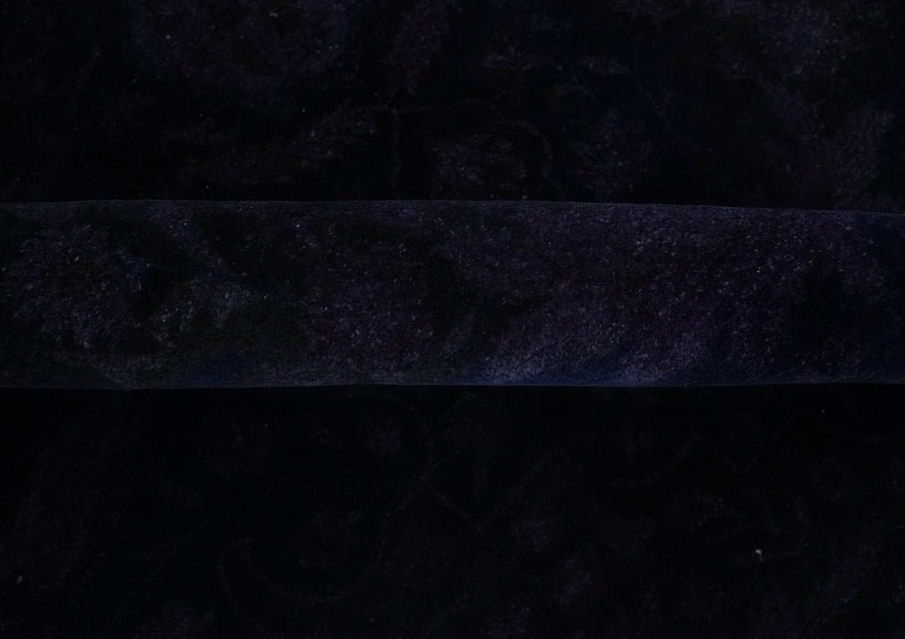 Overdyed Royal Dark Purple Hand Knotted 8x10 Traditional Oushak Design Wool Accent Rug | N362810