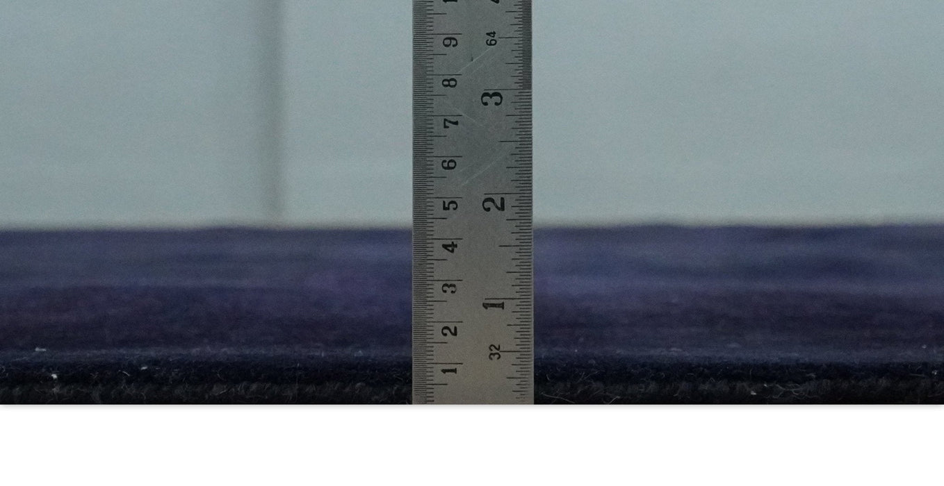 Overdyed Royal Dark Purple Hand Knotted 8x10 Traditional Oushak Design Wool Accent Rug | N362810