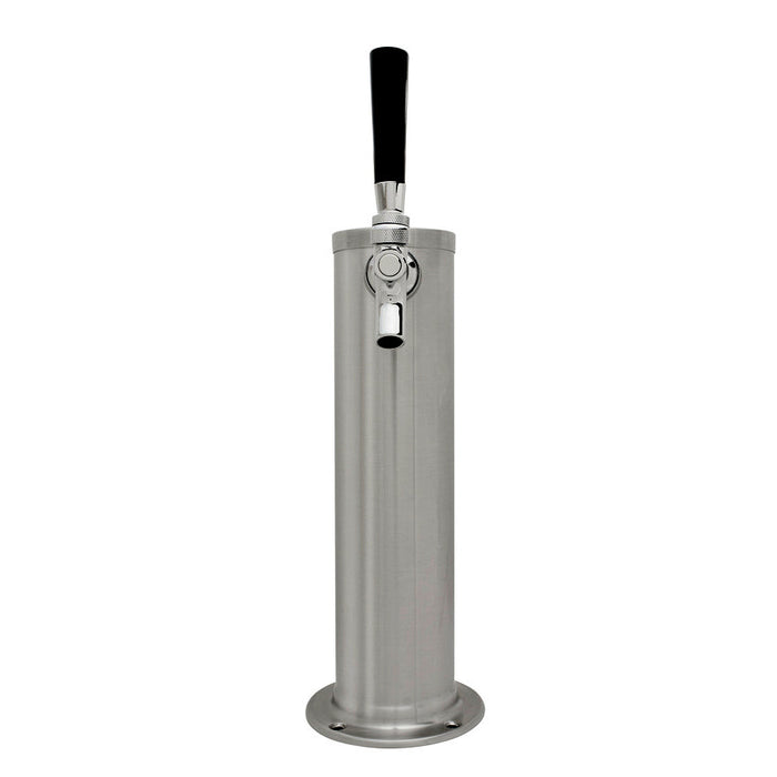 Single Faucet Brushed Stainless Steel Draft Beer Tower