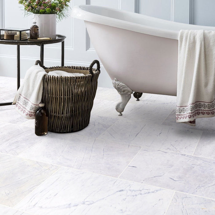 Palia White Dolomite Marble Tiles Polished Floor and Wall Tile - Belair Collection