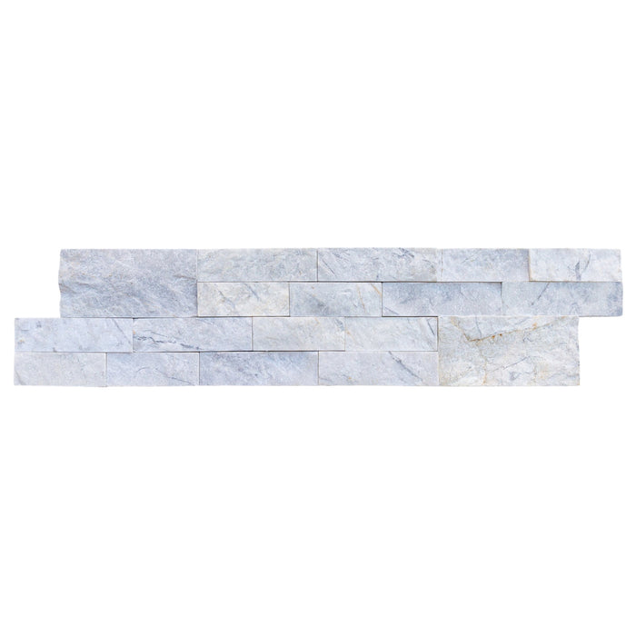 Palia White Dolomite 3D Panel 6"x24" Split-face Natural Wall Tile - Belair Collection