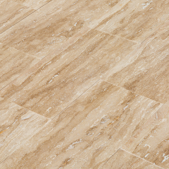 Patara Vein-cut Travertine Tiles 12"x24" Floor and Wall Tile - Belair Collection