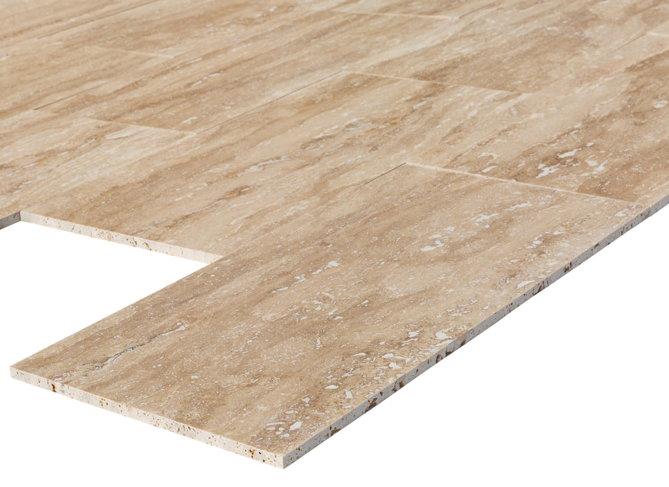 Patara Vein-cut Travertine Tiles 12"x24" Floor and Wall Tile - Belair Collection