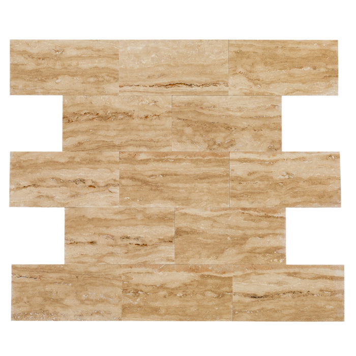 Patara Vein-cut Travertine Tiles 12"x24" Floor and Wall Tile - Belair Collection