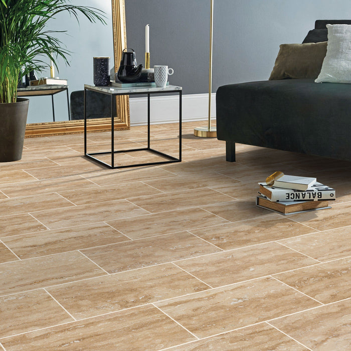 Patara Vein-cut Travertine Tiles 12"x24" Floor and Wall Tile - Belair Collection