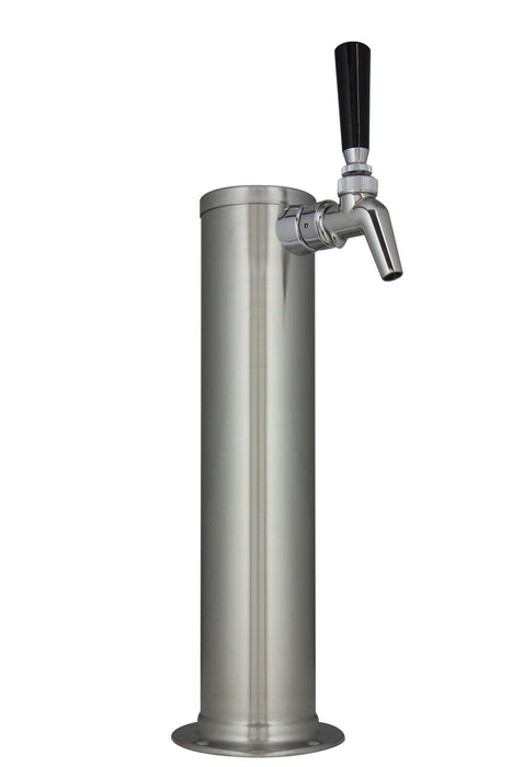 14" Tall Brushed Stainless Steel 1-Faucet Draft Beer Tower - Perlick Faucet