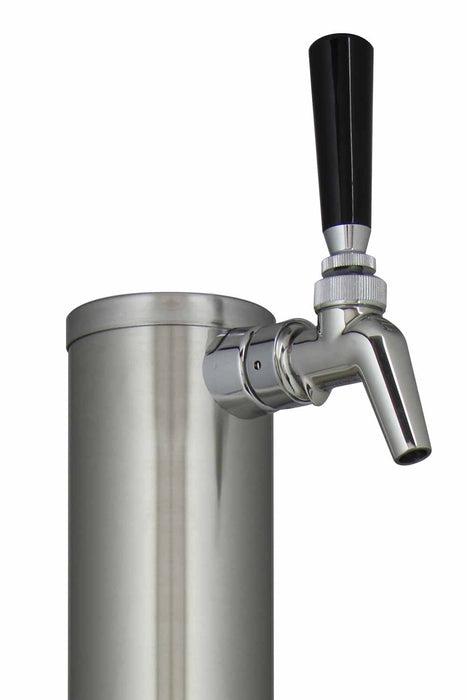 14" Tall Brushed Stainless Steel 1-Faucet Draft Beer Tower - Perlick Faucet