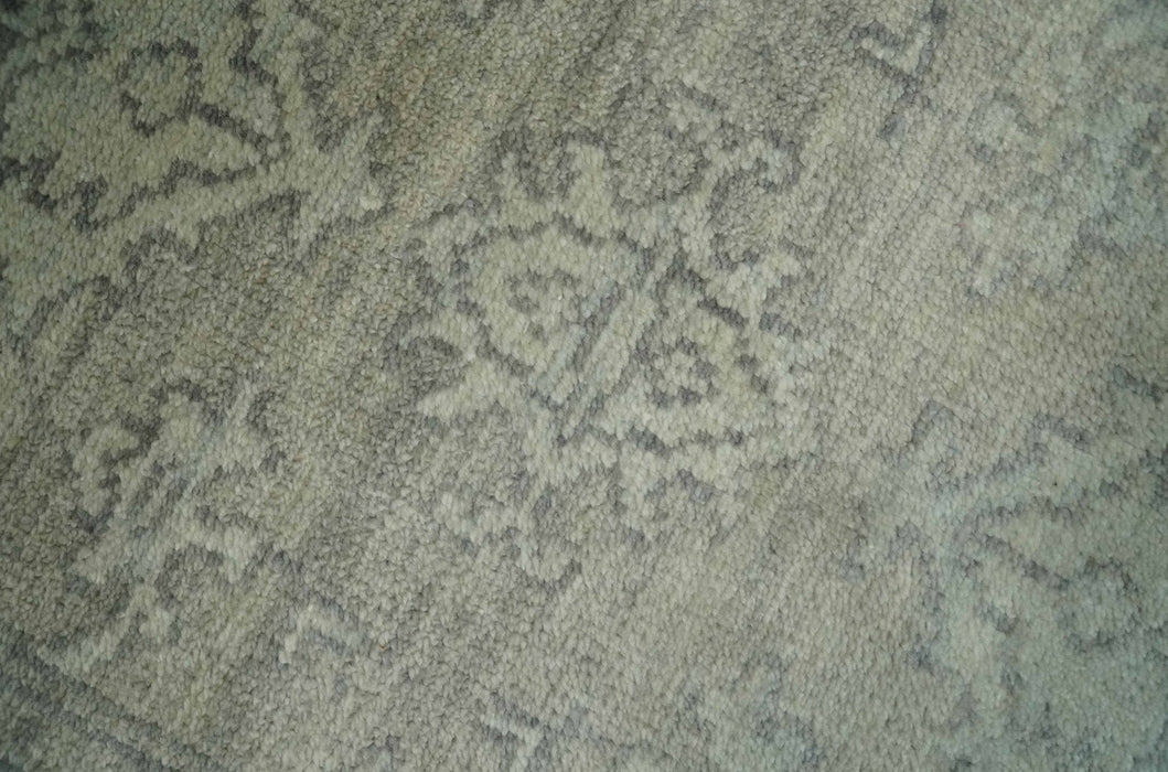 Persian Oushak 2x3 Hand Knotted Beige and Gray Traditional Wool Rug