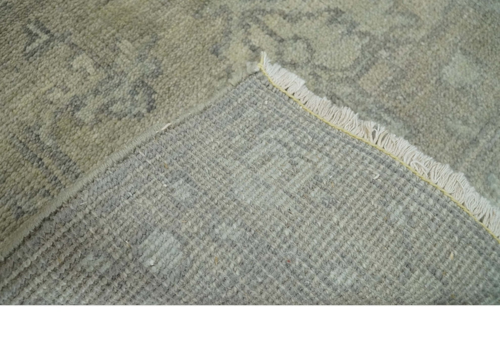 Persian Oushak 2x3 Hand Knotted Beige and Gray Traditional Wool Rug | N5423