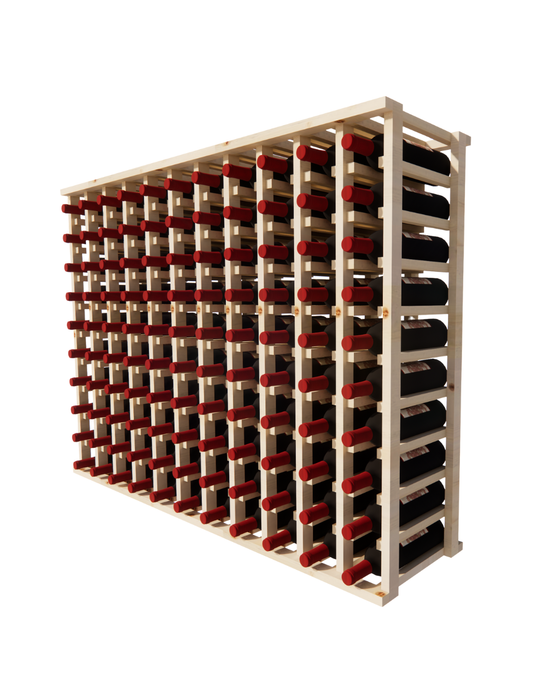 Pine Upper Wine Rack Cabinet | 11 Column