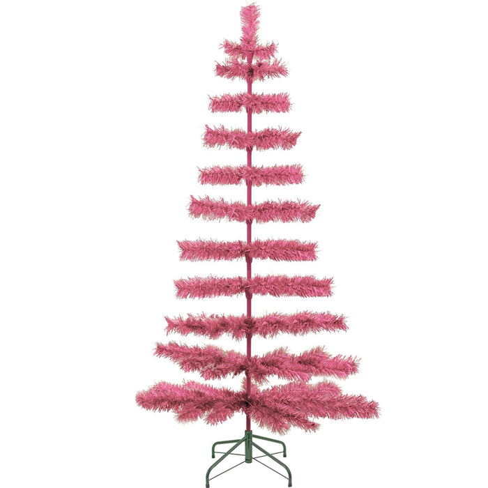 Pink Tinsel Christmas Tree