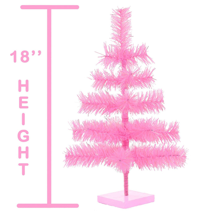 Pink Tinsel Christmas Tree