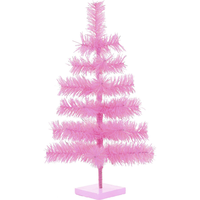 Pink Tinsel Christmas Tree